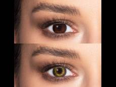 Gemstone Green contact lenses - natural effect - power - Air Optix (2 monthly coloured lenses)