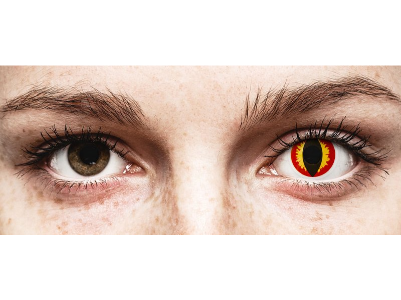 Red and Yellow Dragon Eyes Contact Lenses - ColourVue Crazy (2 coloured lenses)