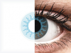 Solar Blue Contact Lenses - Power - ColourVue Crazy (2 coloured lenses)