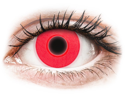 Red Glow Contact Lenses - ColourVue Crazy (2 coloured lenses)