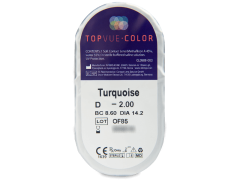 Turquoise contact lenses - Power - TopVue Color (2 lenses)