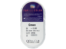 Green contact lenses - TopVue Color (2 monthly coloured lenses)
