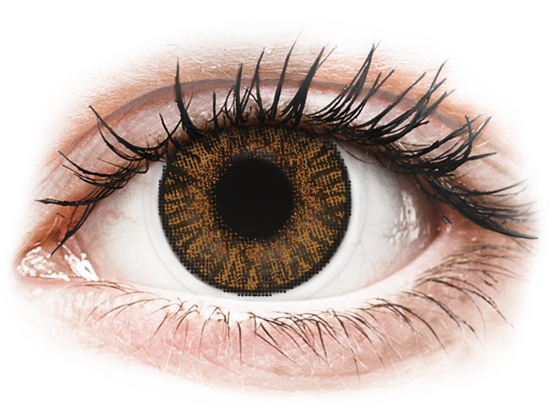 Brown Honey contact lenses - FreshLook ColorBlends - Power (2 monthly coloured lenses)