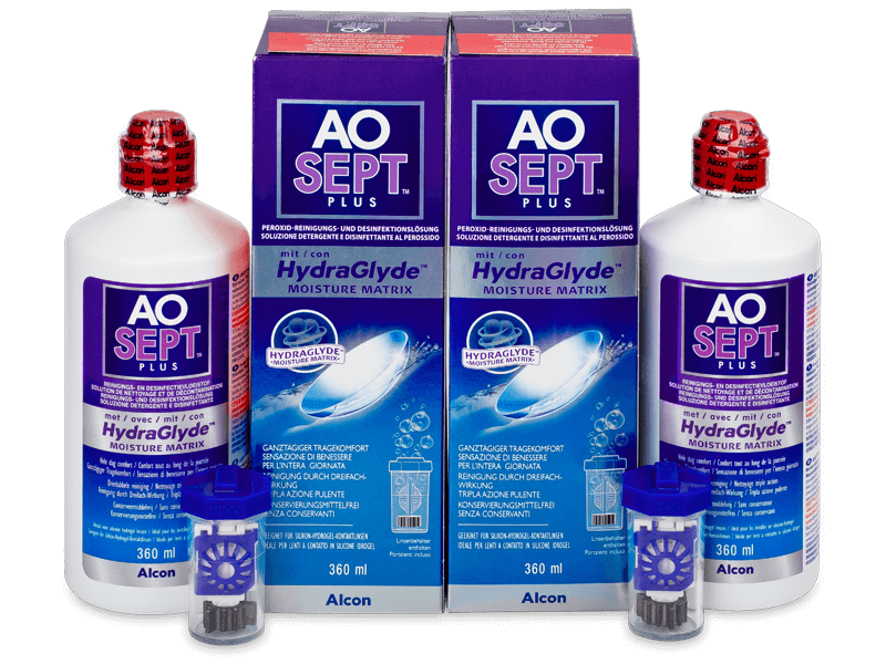 AO SEPT PLUS HydraGlyde Solution 2x360 ml 