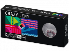 CRAZY LENS - Harlequin Black - power (2 daily coloured lenses)
