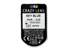 CRAZY LENS - Sky Blue - power (2 daily coloured lenses)