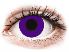 CRAZY LENS - Solid Violet - power (2 daily coloured lenses)