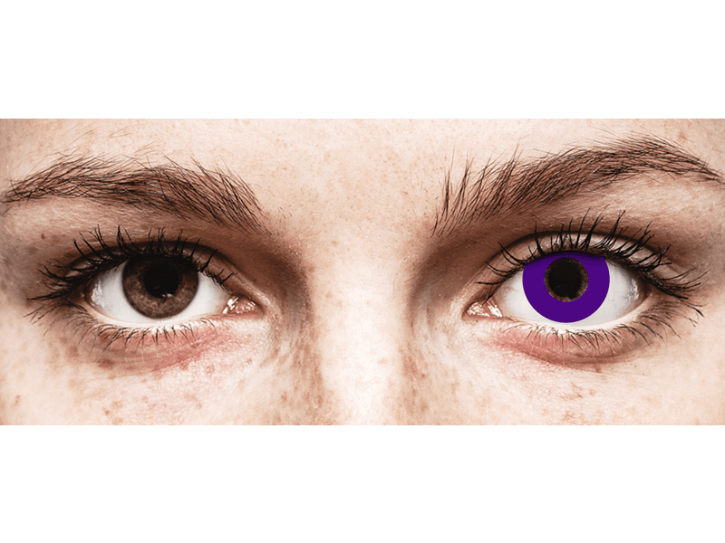 CRAZY LENS - Solid Violet - plano (2 daily coloured lenses)