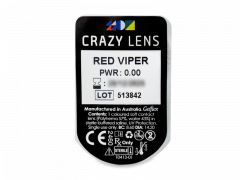 CRAZY LENS - Red Viper - plano (2 daily coloured lenses)