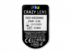 CRAZY LENS - Red Wedding - plano (2 daily coloured lenses)