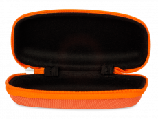 Zip up glasses case for kids - orange 