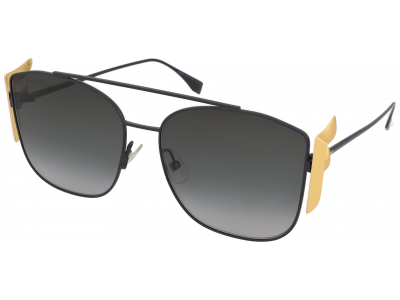 FENDI BLACK FF 0458/G/S 807/9O SQUARE OVERSIZED SUNGLASSES