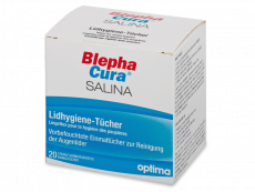 BlephaCura Salina sterile eye lid care wipes 20 pieces 
