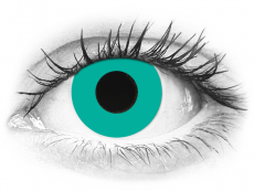 CRAZY LENS - Solid Turquoise - power (2 daily coloured lenses)