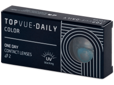 TopVue Daily Color - Brilliant Blue - power (2 daily coloured lenses)